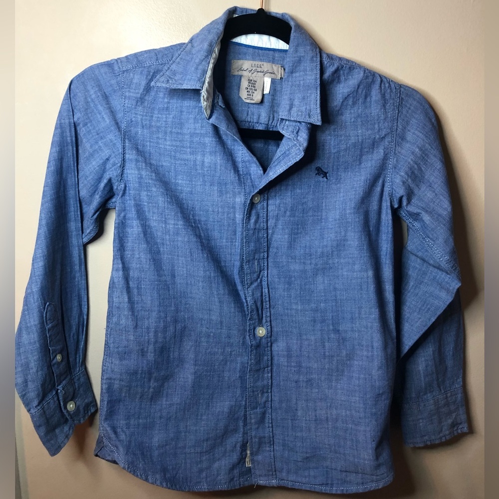 Boys denim button down shirt